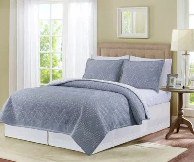 C & F Home C&f Home Chambray Maya Jacquard Quilt Bedding Collection In Blue