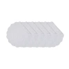 C & F Home C&f Home Christiana White Reversible Machine Washable Round Scallop Quilt Placemats Set Of 6 In White