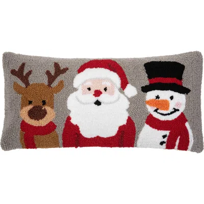 C & F Home C&f Home Christmas Buddies Trio Hooked Pillow In Gray
