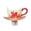 C & F Home C&f Home Christmas Cardinal Bird Plug-in Teacup Night Light W/ Switch In Multi