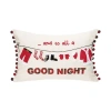 C & F Home C&f Home Christmas Clothesline Embroidered Throw Pillow, 14" X 22" In White