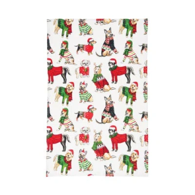 C & F Home C&f Home Christmas Dogs In Animal Print