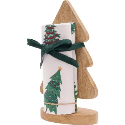C & F Home C&f Home Christmas Forest Festive Towel & Stand Gift Set In Multi