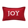 C & F Home C&f Home Christmas Jolly Solid Typographical Decorative Throw Pillows In Red