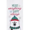 C & F Home C&f Home Christmas "merry Everything And Happy Always" Sentiment Polar Bear Cotton Flour Sack Kitche In Green