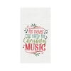 C & F Home C&f Home Christmas Music Embroidered & Waffle Weave Kitchen Towel In White