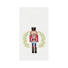 C & F Home C&f Home Christmas Nutcracker Wreath Embroidered Waffle Weave Kitchen Dishtowel In White