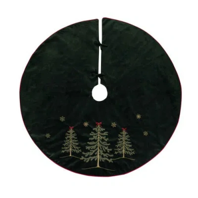 C & F Home C&f Home Christmas Tree Forest Tree Skirt In Green
