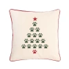 C & F Home C&f Home Christmas Tree Paws Embroidered Throw Pillow, 18" X 18" In Green