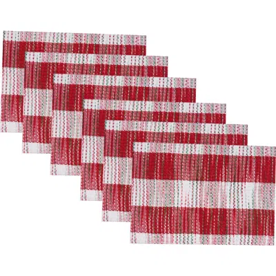C & F Home C&f Home Christmas Woven Mélange Placemat Set Of 6, 14" X 20" In Brown
