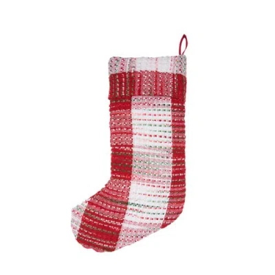 C & F Home C&f Home Christmas Woven Mélange Stocking In Red