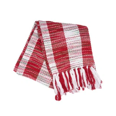 C & F Home C&f Home Christmas Woven Mélange Throw Blanket In Red