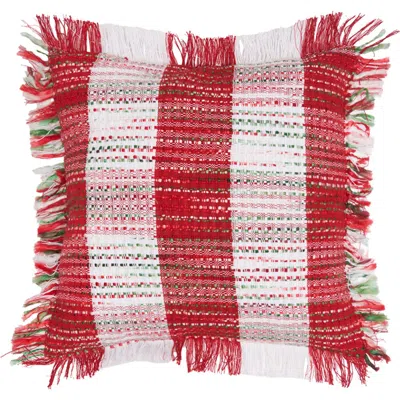 C & F Home C&f Home Christmas Woven Mélange Throw Pillow In Red