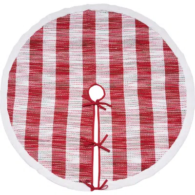 C & F Home C&f Home Christmas Woven Mélange Tree Skirt In Red