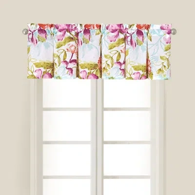 C & F Home Clara Cotton Green Valance Window Treatment In Blue;purple