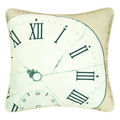 C & F Home Clock High Definition Pillow In Beige