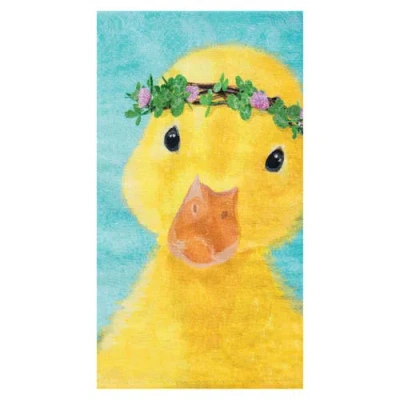 C & F Home C&f Home Clover Duckling Easter Spring Theme Printed Flour Sack Kitchen Dishtowel In Yellow