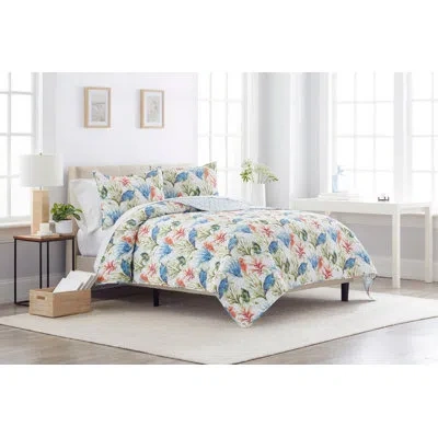 C & F Home Coastal Haven Cotton Reversible Quilt Set In Green,blue,red