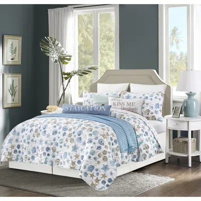 C & F Home C&f Home Coastal Shell Bedding Quilt Collection Sets In Blue