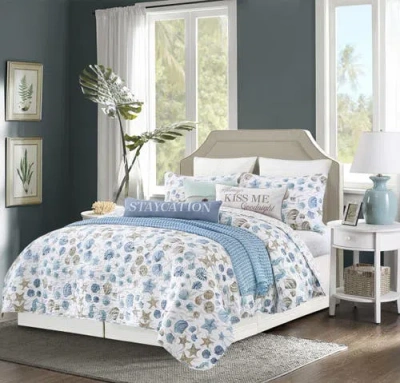 C & F Home C&f Home Coastal Shell Bedding Quilt Collection Sets In Blue