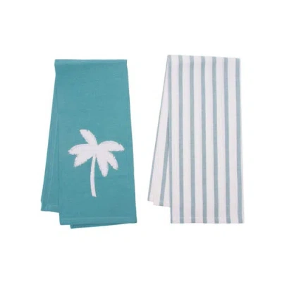 C & F Home C&f Home Coastal Tufted Striped Towels Set Of 2 In Multi