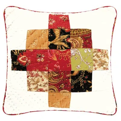 C & F Home Colleen Quilted Pillow In Black;white;red