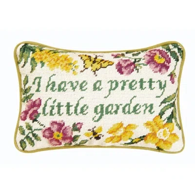 C & F Home Colonial Williamsburg I Have A Pretty Little Needlepoint Pillow In Green;yellow