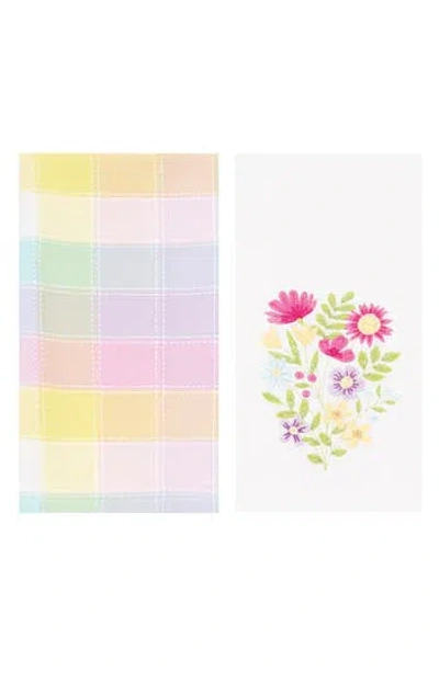 C & F Home C&f Home Colorblock Plaid Set Of 2 Cotton Kitchen Towels In Multi