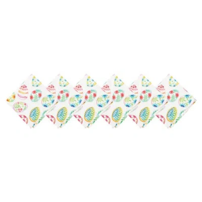 C & F Home C&f Home Colorful Easter Egg Charm & Plaid Cloth Napkins Set Of 6 In Green