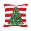 C & F Home C&f Home Colorful Tree Hooked Christmas Throw Pillow, 16" X 16" In Multi