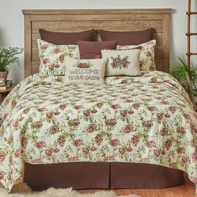 C & F Home Cooper Pines Cotton Reversible Quilt Set In Brown