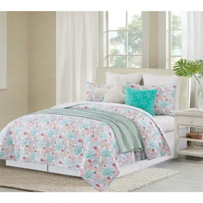 C & F Home C&f Home Coral Cove Full/queen3-piece Quilt Bedding Set In Red