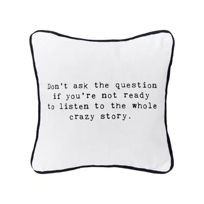 C & F Home Crazy Story Printed Throw Pillow In Black;white