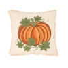 C & F Home C&f Home Crewelwork Pumpkin Halloween Throw Pillow, 18" X 18" In Neutral