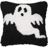 C & F Home C&f Home Cute Ghost Halloween Hooked Petite Mini Accent Pillow 8" X 8" In Black