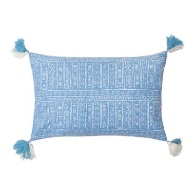 C & F Home C&f Home Cyrus Woven Tasseled Cotton Decorative Throw Pillow, Get In Blue