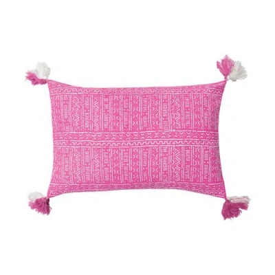 C & F Home C&f Home Cyrus Woven Tasseled Cotton Decorative Throw Pillow, Get In Pink