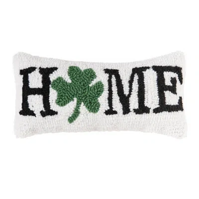 C & F Home Daedalus Shamrock Home St. Patrick's Day Hooked Pillow In White;green