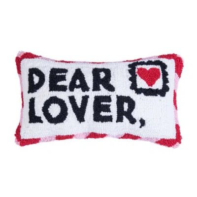 C & F Home C&f Home Dear Lover St. Valentines Letter Typography Hooked Throw Pillow, 8" X 14" In Multi