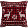 C & F Home C&f Home Deer Christmas Throw Pillow, 20" X 20" In Red