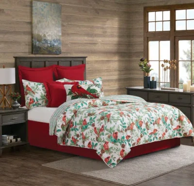 C & F Home C&f Home Delwyn Cardinal Cotton Quilt Set In Red