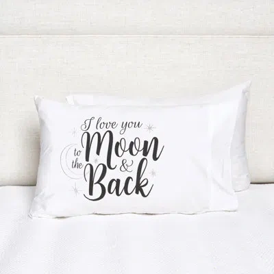 C & F Home Dilara Moon & Back Pillowcase In Black;white