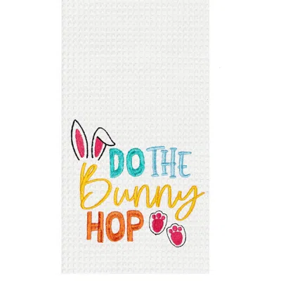 C & F Home C&f Home "do The Bunny Hop" Easter Rabbit Spring Theme Kitchen Dishtowel In Multi