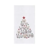 C & F Home C&f Home Dog Face Christmas Tree Christmas Holiday Machine Washable Cotton Flour Sack Kitchen Towel  In Multi