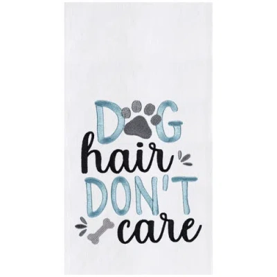 C & F Home C&f Home Dog Hair Don't Care Kitchen And Bathroom Embroidered Hand Towel In Blue