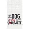 C & F Home C&f Home Dog Is My Soulmate Kitchen And Bathroom Embroidered Waffle Hand Towel In Multi