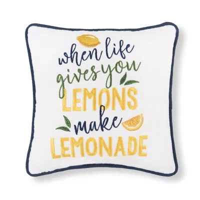 C & F Home Doneisha Make Lemonade Embroidered Throw Pillow