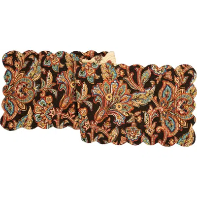 C & F Home C&f Home Dorothy Autumn Brown Cotton Table Runner 14" X 51"