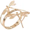 C & F Home C&f Home Dragonflies Tabletop Napkin Rings Set Of 4 In Gold