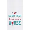 C & F Home C&f Home Drink With A Nurse Kitchen And Bathroom Embroidered Hand Towel In White